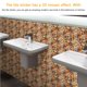thumbnail image 5 of Mosaico Retro Etiqueta De Azulejo De Cristal Azulejo De Vidrio Autoadhesivo Etiqueta De Pared De Bricolaje Etiqueta De Piso Para Decorar Dormitorio Sala De Estar Cocina Baño 3D Patrón Methold HA018837-00, 5 of 7