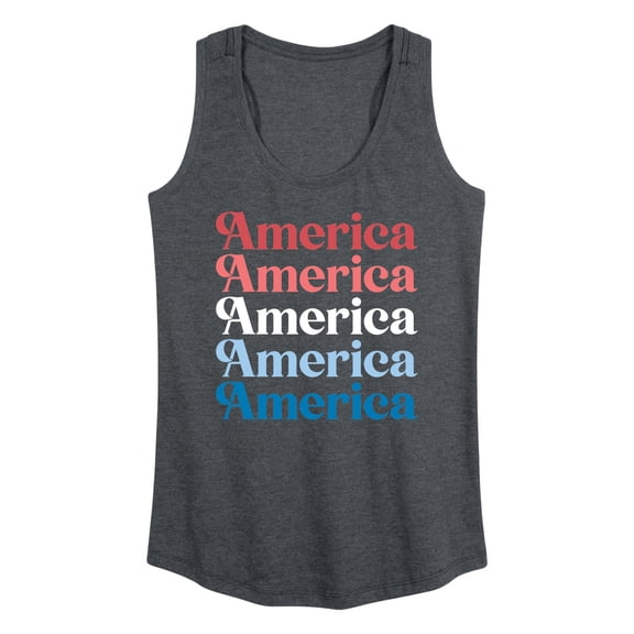Instant Message - America Repeated Graphic Racerback Tank
