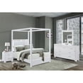 thumbnail image 2 of Bella Esprit 4-piece Wood Canopy Full Bedroom Set with LED Lighting in White, 2 of 5