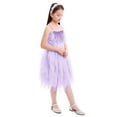 thumbnail image 5 of IBTOM CASTLE Kids Toddler Girls Princess Ballerina Dress Pageant Birthday Party Prom Wedding Formal Short Gown 3-4 Years Purple, 5 of 8