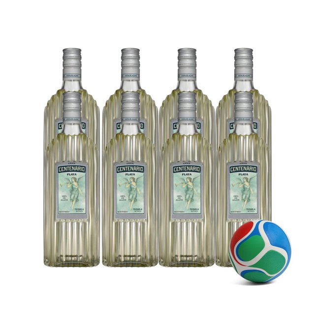 8 Tequila Gran Centenario Plata 700 ml + Balón Mini