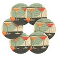 thumbnail image 7 of Yayeee 6 PCS Drink Coasters with Holder Set Woven Absorbent Round Tabletop Hot Pad, Red Glasses, 7 of 7