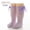Purple, variant on Dpytoraw Baby Toddlers Girls Knee High Socks 1 Pack Bow Long Stockings Ruffled Socks School Leggings Size 5-7 Years