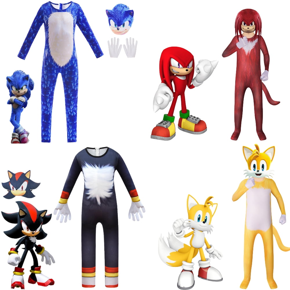 Kids Sonic the Hedgehog Cosplay Costume Set，Sonic Halloween Costumes