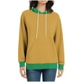 thumbnail image 6 of Wensltd Color Block Hoodie for Women Sweatshirts with Pocket Casual Long Sleeve for Women, 6 of 6