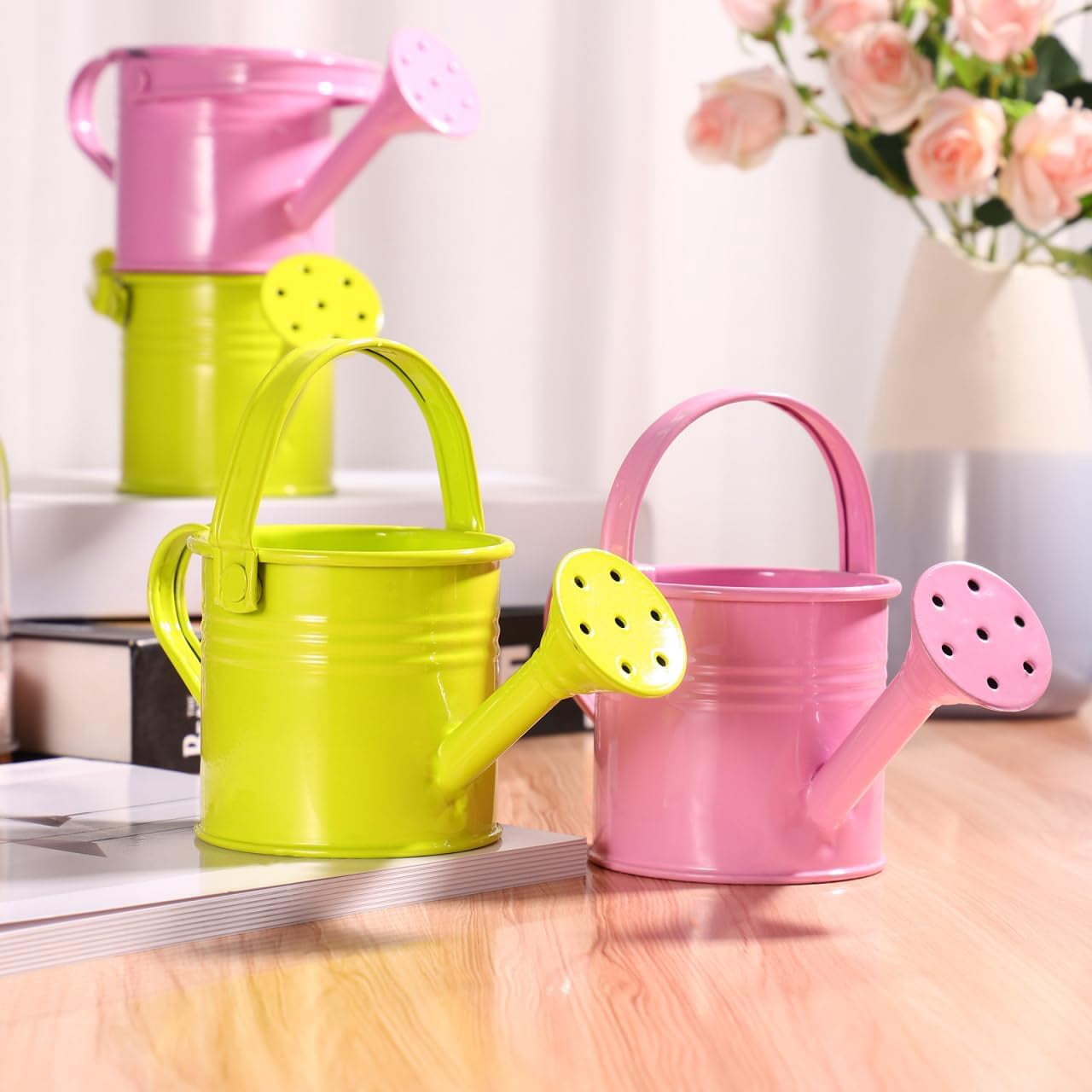 5pcs Small Watering Can Mini Metal Cans for Girls Boys Indoor Plants Garden Home Craft Housewarming