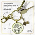 thumbnail image 5 of Mens Gutsy Goodness Bronze Keychain Nature Camping Tent Rustic Bronze Key Fob Dad Outdoors Gift Axe Charm, 5 of 8