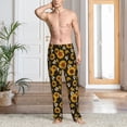 thumbnail image 6 of Lsque Sunflowers And Bww Print Men's Pajama Pants, Lounge Pant - Comfortable Home Wear,Elastic Waistband, Stylish Design-Medium, 6 of 9