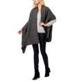 thumbnail image 1 of Charter Club Women’s Windowpane Pleated Super-Soft Scarf & Wraps, Grey, 1 of 1