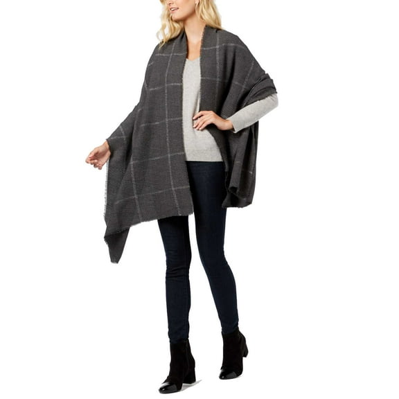 Charter Club Windowpane Pleated Super-Soft Scarf & Wrap