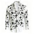 thumbnail image 5 of Bxsruta Men's Shirt Embroidered Long Sleeve Button Down Casual Vacation Tops, 5 of 6