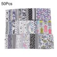 thumbnail image 1 of HEVIRGO 50Pcs Cotton Fabric DIY Handmade Patchwork Quilting Sewing Craft Scrapbook Cloth, 1 of 10