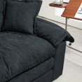 thumbnail image 4 of 84" Chenille Loveseat Sofa Upholstered Deep Seat Sofa Couch with 2 Throw Pillows for Living Room Apartment Office,Black, 4 of 7