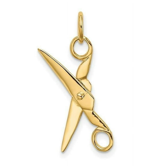 FJC Finejewelers 14k Yellow Gold Moveable Scissors Charm
