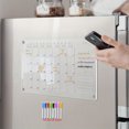 thumbnail image 2 of QJUHUNG Weekly Magnetic Dry-Erase Plan Board Set with 8 Markers - Transparent  Reusable Acrylic Message Board for Refrigerator and Office, 2 of 6
