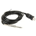 thumbnail image 1 of Guitar Bass 1/4‘‘ 6.3mm To USB Link Connection Instrument Cable Adapter, 1 of 9