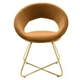 thumbnail image 5 of Modway Nouvelle 19" Velvet Dining Chairs in Gold/Cognac Brown (Set of 2), 5 of 8