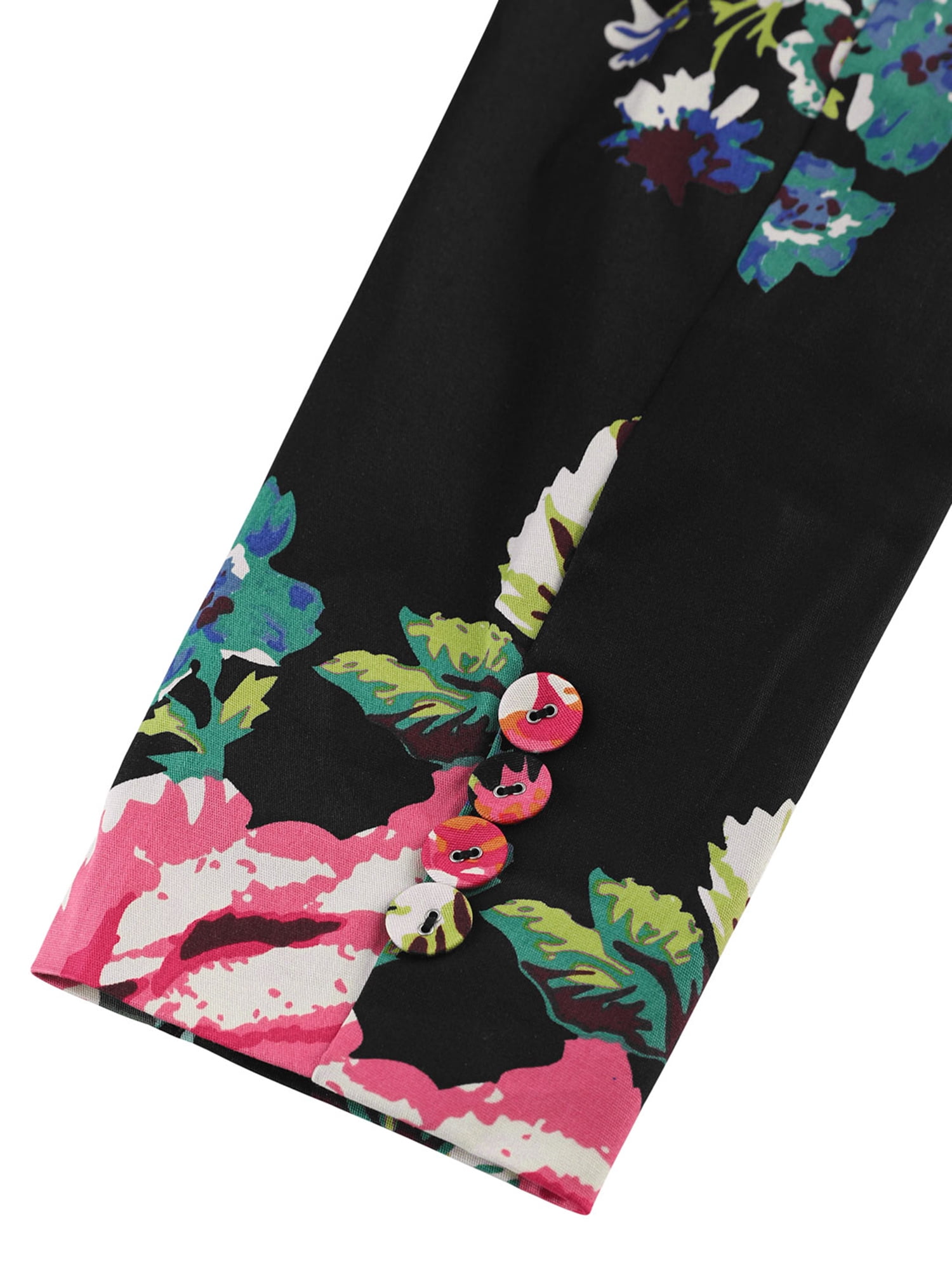 Unique Bargains Men's Slim Fit One Button Prom Floral Blazer