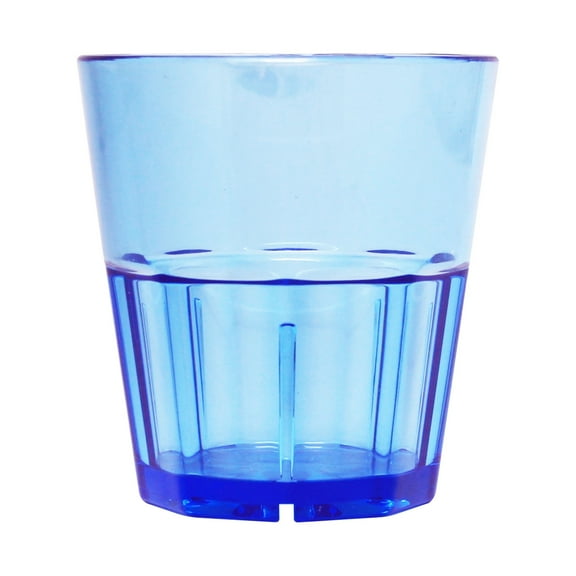 Excellante Diamond 8 oz rock, polycarbonate, blue, comes in dozen