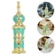 thumbnail image 3 of Frasco de perfume para mujer de 12 ml, estilo retro antiguo de Oriente Medio, de cristal con forma de flor de vid, vacío para aceites esenciales, decoración de bodas (verde y dorado), 3 of 7