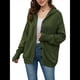 thumbnail image 1 of Cárdigan Informal con Cuello en V y Botones para Mujer, Sudadera con Capucha y Larga Verde S, 1 of 8