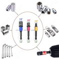 thumbnail image 2 of 1 juego de adaptadores de enchufes para herramientas manuales eléctricas de grado de impacto y juego de 50 conectores de perfil de soporte de esquina, 2 of 8
