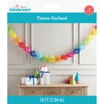 thumbnail image 6 of Ruffled Rainbow Tissue Garland Party Banner, 10' by Way to Celebrate, 6 of 6