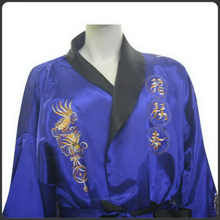 embroidered silk dressing gown Women's Quilted Silk Robe Dressing Gown