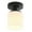 Black, variant on Pathson Industrial Semi-Flush Ceiling Light, Milk White Glass Shade Pendant Lighting Chandelier for Kitchen Bathroom Living Room