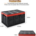 thumbnail image 2 of Car Trunk Organizer, Foldable Plastic Cargo Storage Box with Lid, Large Car Tool Container with Handles, Universal Automotive Organization Accessories for Camping, Groceries (Black), 2 of 4