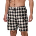 thumbnail image 2 of Balery Black Plaid Heart Mens Swim Trunks Swim Shorts for Men Quick Dry Inseam Beach Shorts with Compression Liner Pocket-Large, 2 of 9