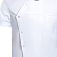 thumbnail image 2 of Hombre Mujer Chef Abrigo Chaqueta Snap Button Food Service Verano, 2 of 10
