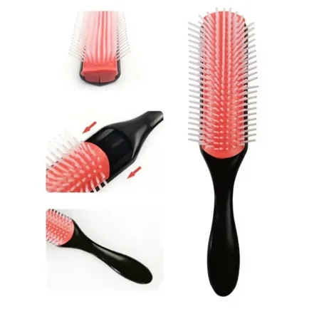 3pcs L 9-Rows Denman Brush Women Detangling Styling Hairbrush Scalp Massager Salon Hairdressing Straight Curly Wet Hair Comb