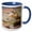 Blue/White, variant on 3drose, Stoewers Greif-fahrrader Stettin German Bicycle Advertising Poster, 11oz Two-tone Black Mug