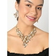 thumbnail image 2 of SOHI GOLD STONES NECKLACE  EARRINGS SET, 2 of 6