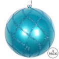 thumbnail image 2 of Vickerman MT198112D Ornement en Filet Pailleté Turquoise 4.75 Po - 3 par Sac, 2 of 3