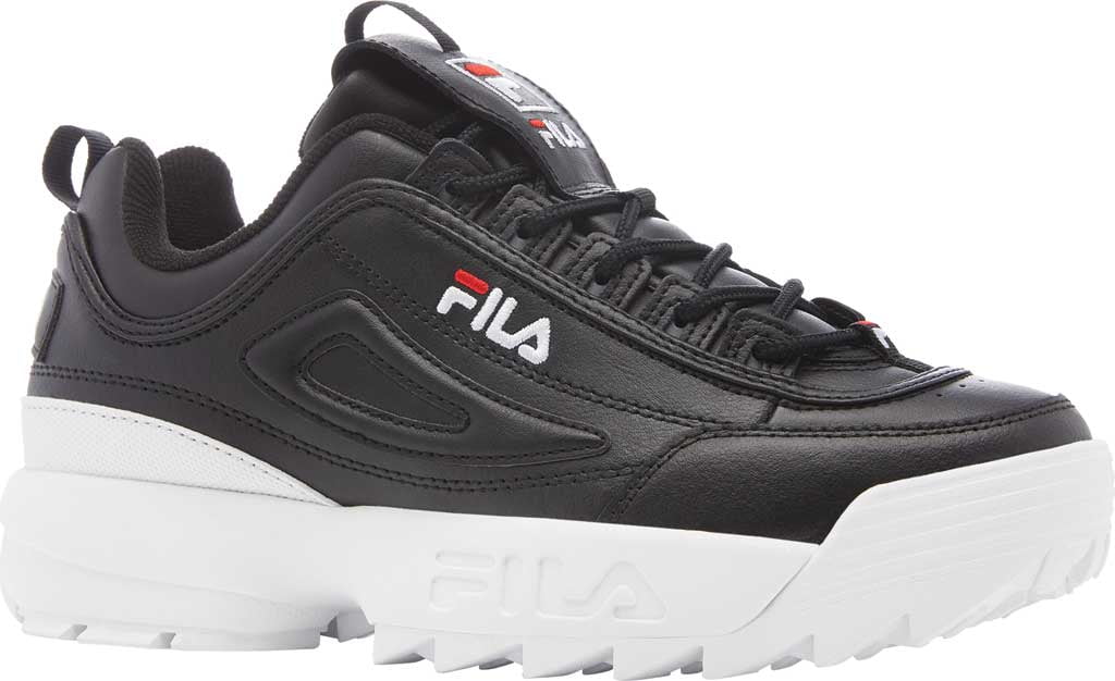Fila Disruptor II Premium Sneaker Black/White/Red 11 M - Walmart.com