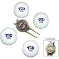 thumbnail image 1 of Team Golf 25306 NCAA TCU Horned Frogs 4 Golf Ball & Divot Tool Set, 1 of 3
