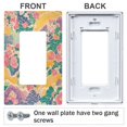 thumbnail image 3 of Yayeee Rocker Switch Wall Plate 3-Gang 6.5"x4.6" Home Decorative Outlet Cover, Yellow Floral Wave, 3 of 6
