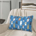 thumbnail image 4 of Plush Throw Pillow Covers, Cute Dog Puppy colorful Pillow Cases with Invisible Zipper, Breathable Microfiber Pillow Cases Standard Size for Sleeping Bedroom Sofa Living Room 14x20, 4 of 5