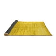 thumbnail image 2 of Ahgly Company Indoor Round Abstract Yellow Contemporary Area Rugs, 3' Round, 2 of 4