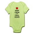 thumbnail image 1 of CafePress - Keep Calm Call Vovo Body Suit - Baby Light Bodysuit, 1 of 1