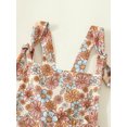 thumbnail image 4 of Bagilaanoe Toddler Baby Girl Jumpsuit Sleeveless Floral Print Romper Overalls 6M 12M 18M 24M 3T 4T Kids Long Flare Pants Summer Outfits, 4 of 9