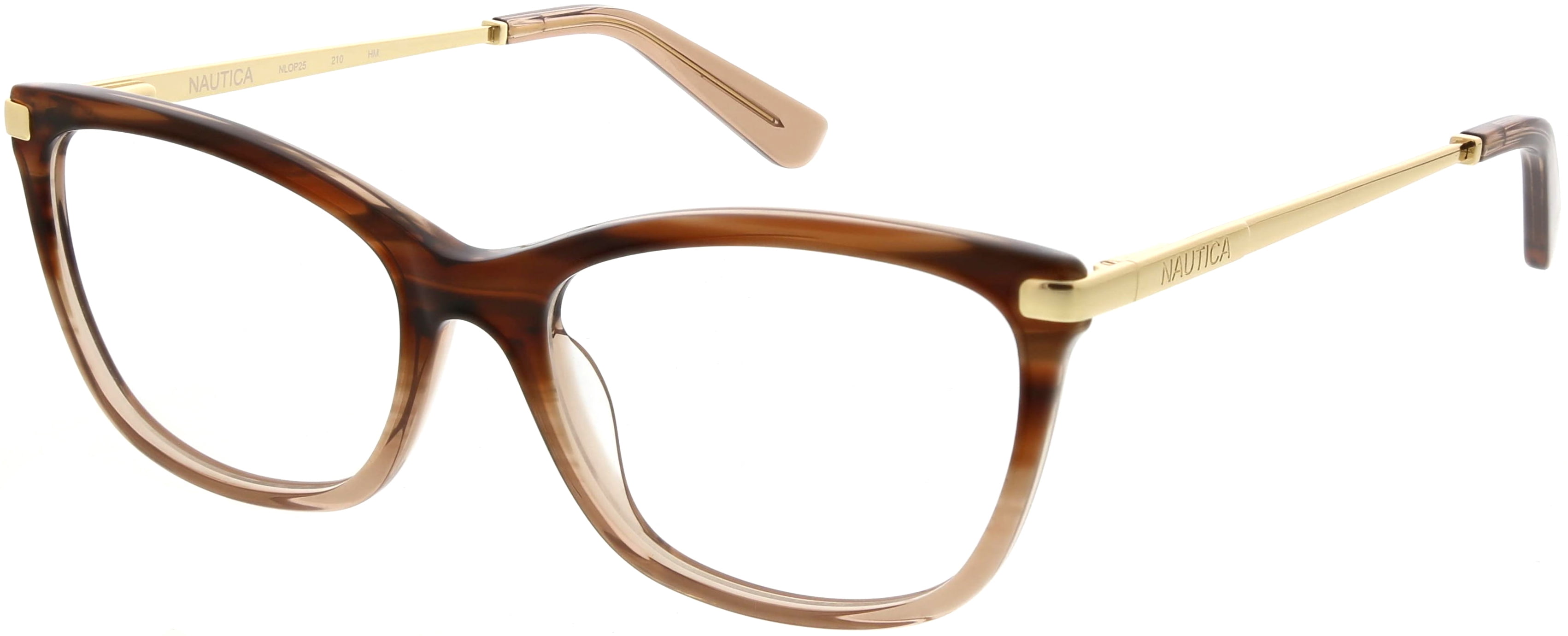 Nautica Women's NLO5022 Tan Acetate Cateye Rx'able Eyeglasses