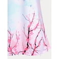 thumbnail image 4 of Top Fluida de Tirantes Finos con Estampados de Sakura de Talla Extra Rosegal  Camisetas sin mangas de talla grande, 4 of 5
