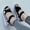 Black, variant on Comfy Sandals for Women, Women's Open Toe Wedge Platform Sandals Ankle Elastic Strap Summer Sandals Ladies Comfortable Round Toe Sandals