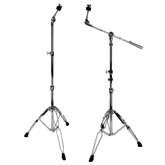 2 Pack Zenison Dual Cymbal Stand Pack Straight Cymbal Stand & Boom Stand