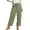 Green, variant on Voncos Womens Navy Wide Leg Corduroy Pants - Drawstring Waist Relaxed Fit Casual Trousers with Patch Pockets L,Size L