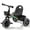 Black, variant on JoyStone Toddler Tricycle for Ages 1-4 Years, Kids Trike Toddler Bike with Cool Lights, Adjustable Seat & Basket, Pink