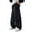 Black, variant on Boys Baggy Sweatpants Wide Leg Open Bottom Casual Sweat Pants Elastic Waist Athletic Joggers Pants Pocket Fall Preppy Clothes
